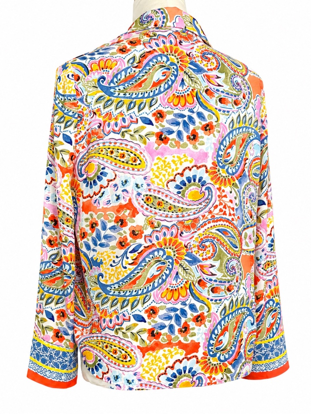 a Floral & Ivy Multicolor Paisley Print Tie-Waist Blouse small - Picture 6 of 14